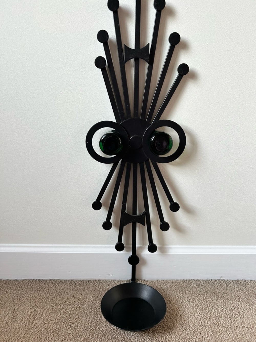 Vintage Danish iron wall candle holder